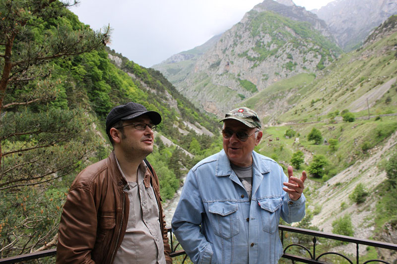 Со старшим сыном Зауром в горах Северной Осетии